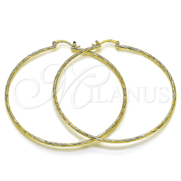 Argolla Grande 5.136.028.70 Oro Laminado, Diamantado, Tono Dorado