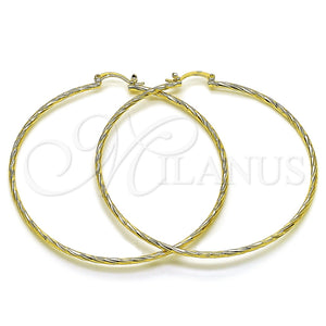 Argolla Grande 5.136.028.70 Oro Laminado, Diamantado, Tono Dorado
