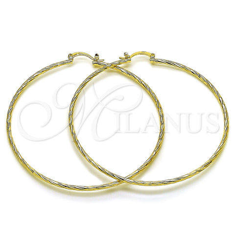 Argolla Grande 5.136.028.70 Oro Laminado, Diamantado, Tono Dorado
