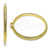 Argolla Extra Grande 02.170.0588.70 Oro Laminado, Diseño de Llave Griega y Hueco, Pulido, Tono Dorado