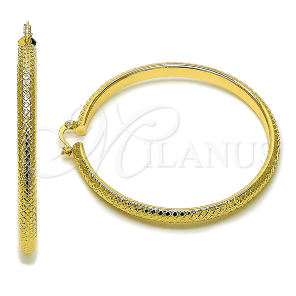 Argolla Extra Grande 02.170.0591.70 Oro Laminado, Diamantado, Tono Dorado