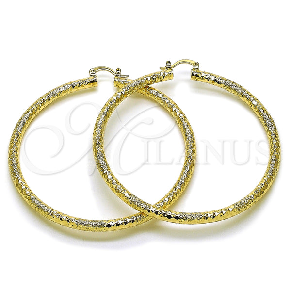 Argolla Extra Grande 02.170.0242.70 Oro Laminado, Diamantado, Tono Dorado
