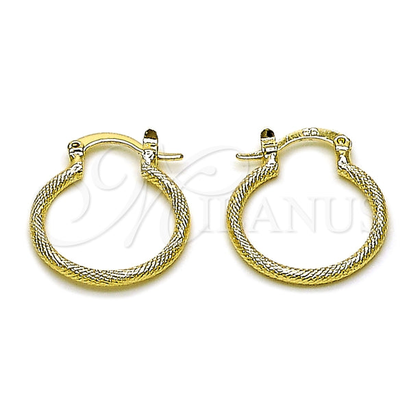 Argolla Pequeña 02.170.0593.20 Oro Laminado, Mate, Tono Dorado