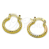 Argolla Pequeña 02.170.0544.1.20 Oro Laminado, Diamantado, Tres Tonos