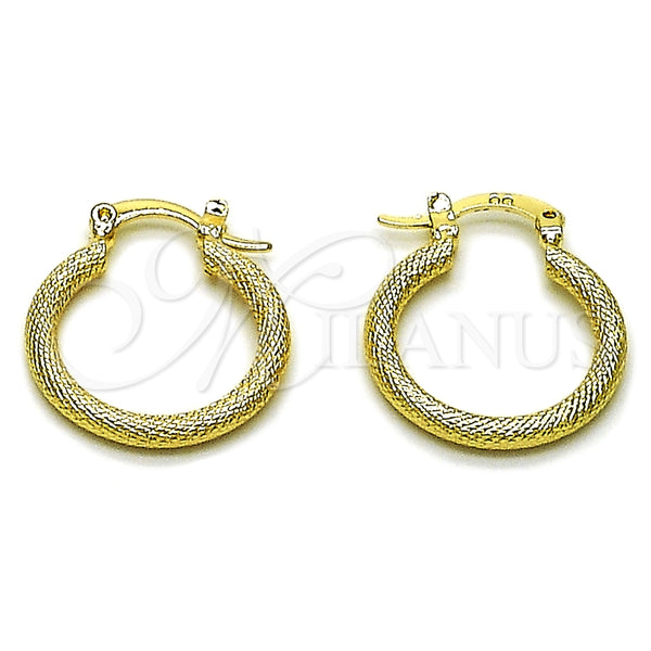Argolla Pequeña 02.170.0595.20 Oro Laminado, Mate, Tono Dorado