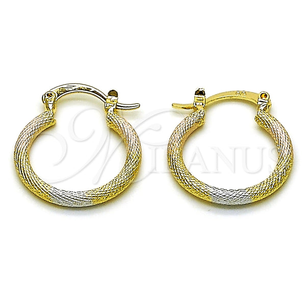 Argolla Pequeña 02.170.0595.1.20 Oro Laminado, Mate, Tres Tonos