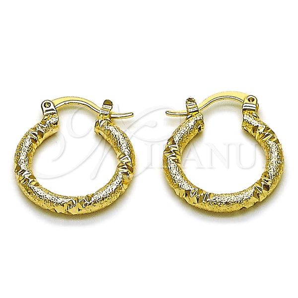 Argolla Pequeña 02.170.0596.20 Oro Laminado, Mate, Tono Dorado