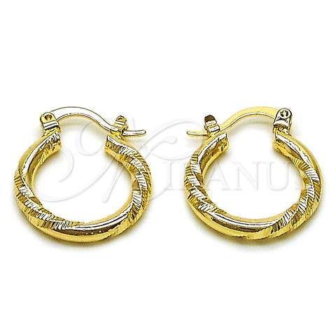 Argolla Pequeña 02.170.0598.20 Oro Laminado, Diamantado, Tono Dorado