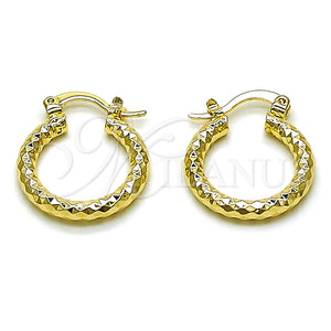 Argolla Pequeña 02.213.0154.20 Oro Laminado, Diamantado, Tono Dorado