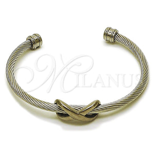 Aro Individual 07.138.0019 Acero Inoxidable, Diseño de Infinito, Pulido, Tono Plateado (04 MM Thickness, One size fits all)