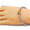 Aro Individual 07.138.0019.1 Acero Inoxidable, Diseño de Infinito, Pulido, Dos Tonos (04 MM Thickness, One size fits all)