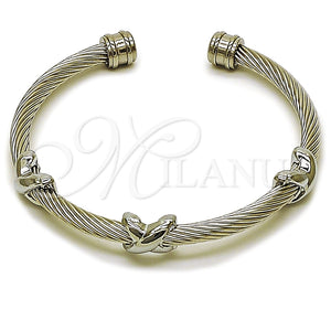 Aro Individual 07.138.0020 Acero Inoxidable, Diseño de Infinito, Pulido, Tono Plateado (04 MM Thickness, One size fits all)
