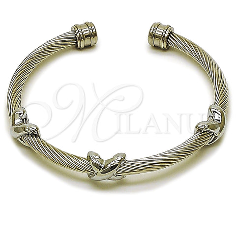 Aro Individual 07.138.0020 Acero Inoxidable, Diseño de Infinito, Pulido, Tono Plateado (04 MM Thickness, One size fits all)