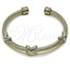 Aro Individual 07.138.0020 Acero Inoxidable, Diseño de Infinito, Pulido, Tono Plateado (04 MM Thickness, One size fits all)