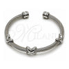 Aro Individual 07.138.0020 Acero Inoxidable, Diseño de Infinito, Pulido, Tono Plateado (04 MM Thickness, One size fits all)