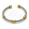 Aro Individual 07.138.0020.1 Acero Inoxidable, Diseño de Infinito, Pulido, Dos Tonos (Grosor 04 MM, Talla Unica)