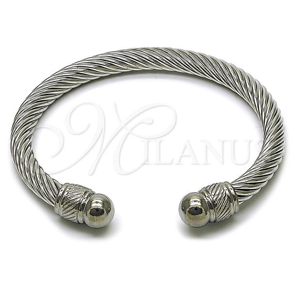 Aro Individual 07.138.0014.1 Acero Inoxidable, Diseño de Torcido, Pulido, Tono Plateado (07 MM Thickness, One size fits all)