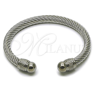 Aro Individual 07.138.0014.1 Acero Inoxidable, Diseño de Torcido, Pulido, Tono Plateado (07 MM Thickness, One size fits all)