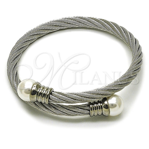 Aro Individual 07.138.0021 Acero Inoxidable, con Perla Marfil, Pulido, Acero