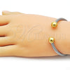 Aro Individual 07.138.0022.1 Acero Inoxidable, Diseño de Torcido y Bola, Pulido, Dos Tonos (04 MM Thickness, One size fits all)