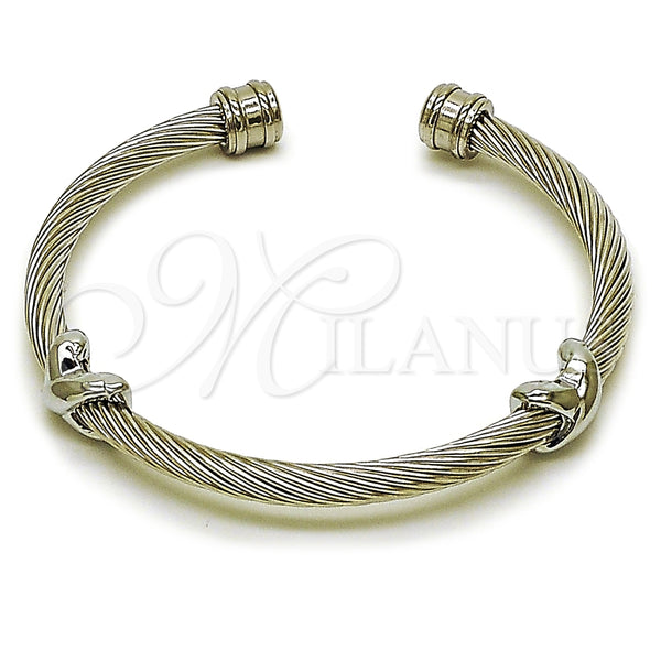 Aro Individual 07.138.0026 Acero Inoxidable, Diseño de Infinito y Torcido, Pulido, Tono Plateado (04 MM Thickness, One size fits all)