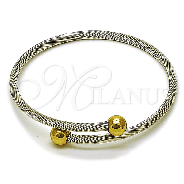 Aro Individual 07.138.0028.1 Acero Inoxidable, Diseño de Torcido y Bola, Pulido, Dos Tonos (03 MM Thickness, One size fits all)
