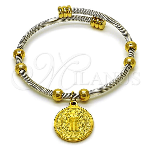 Aro Individual 07.138.0029.1 Acero Inoxidable, Diseño de San Benito, Pulido, Dos Tonos