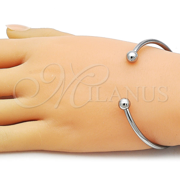 Aro Individual 07.138.0033 Acero Inoxidable, Diseño de Bola y Hueco, Pulido, Tono Plateado (03 MM Thickness, One size fits all)