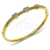 Aro Individual 07.283.0007.04 Oro Laminado, Diseño de Corazón, con Blanca Micro Pave and Blanca Zirconia Cubica, Pulido, Tono Dorado (Thickness, Size 4 (2.25 Diameter))