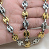 Collar y Pulsera 06.116.0036.22 Acero Inoxidable, Diseño de Puff Mariner, Pulido, Tono Dorado