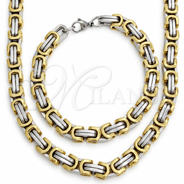 Collar y Pulsera 06.116.0080.22 Acero Inoxidable, Pulido, Tono Dorado