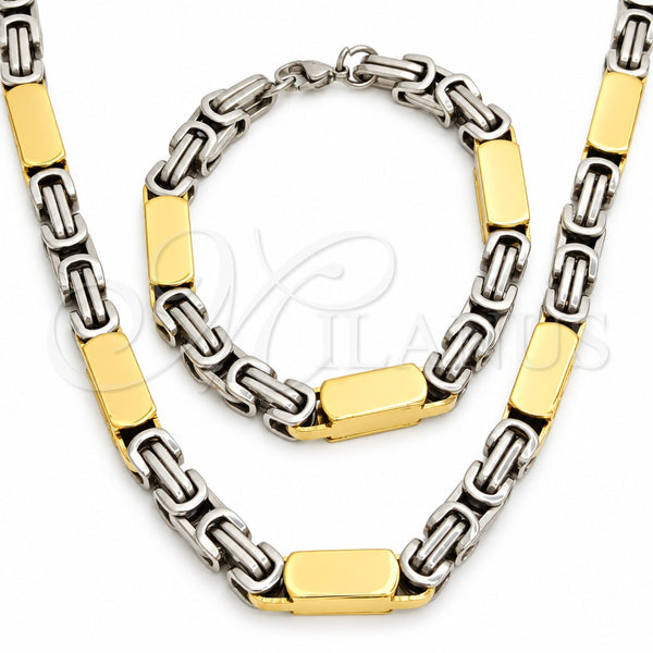 Collar y Pulsera 06.116.0078.22 Acero Inoxidable, Pulido, Tono Dorado