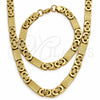 Collar y Pulsera 06.116.0017.22 Acero Inoxidable, Pulido, Tono Plateado