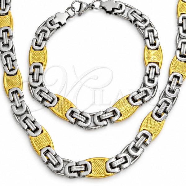 Collar y Pulsera 06.116.0094.22 Acero Inoxidable, Pulido, Tono Dorado