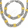 Collar y Pulsera 06.116.0094.22 Acero Inoxidable, Pulido, Tono Dorado