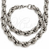 Collar y Pulsera 06.116.0085.22 Acero Inoxidable, Pulido, Tono Plateado