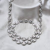 Collar y Pulsera 06.116.0087.22 Acero Inoxidable, Pulido, Tono Plateado