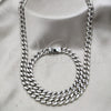 Collar y Pulsera 06.63.0311.30 Acero Inoxidable, Pulido, Tono Plateado