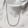 Collar y Pulsera 06.116.0088.22 Acero Inoxidable, Diseño de Miami Cubana, Pulido, Tono Plateado