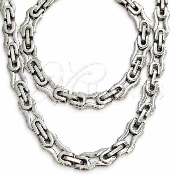 Collar y Pulsera 06.116.0030.22 Acero Inoxidable, Pulido, Tono Plateado