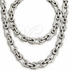 Collar y Pulsera 06.116.0030.22 Acero Inoxidable, Pulido, Tono Plateado