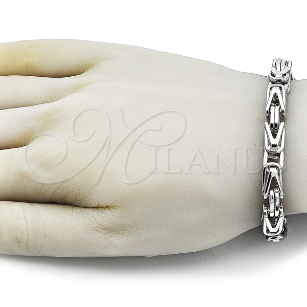 Pulsera Elegante 03.435.0011.09 Acero Inoxidable, Pulido, Tono Plateado (Thickness, 9 Inches Length)