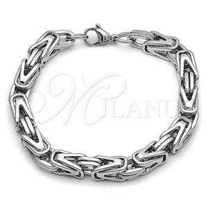 Pulsera Elegante 03.435.0011.09 Acero Inoxidable, Pulido, Tono Plateado (Thickness, 9 Inches Length)
