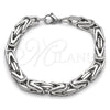 Pulsera Elegante 03.435.0011.09 Acero Inoxidable, Pulido, Tono Plateado (Thickness, 9 Inches Length)