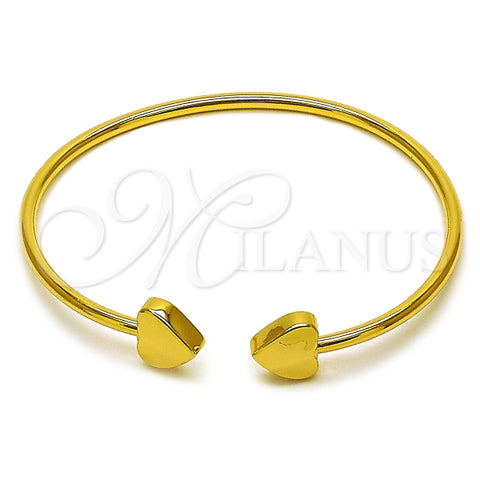 Aro Individual 07.282.0077 Oro Laminado, Diseño de Corazon, Pulido, Dorado