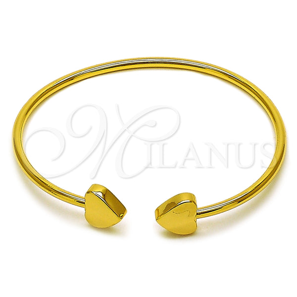 Aro Individual 07.282.0077 Oro Laminado, Diseño de Corazón, Pulido, Tono Dorado (Thickness, One size fits all)