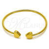 Aro Individual 07.282.0077 Oro Laminado, Diseño de Corazón, Pulido, Tono Dorado (Thickness, One size fits all)