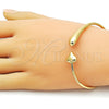 Aro Individual 07.282.0078 Oro Laminado, Diseño de Corazon y Gota, Diseño de Corazon, Pulido, Dorado
