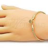 Aro Individual 07.282.0079.04 Oro Laminado, Diseño de Corazón, con Blanca Micro Pave, Pulido, Tono Dorado (Thickness, Size 4 (2.25 Diameter))