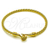 Aro Individual 07.282.0079.04 Oro Laminado, Diseño de Corazón, con Blanca Micro Pave, Pulido, Tono Dorado (Thickness, Size 4 (2.25 Diameter))